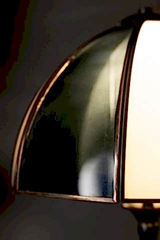 Close-up image of the Monochrome Art Deco Dome Table Lamp