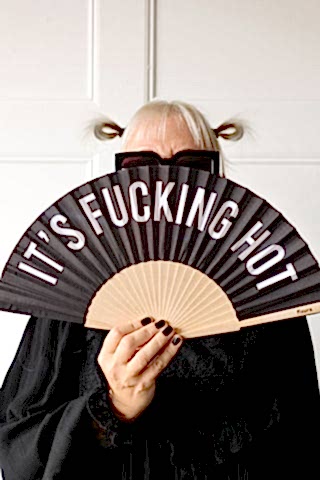Image of the It's Fucking Hot Wooden Fan