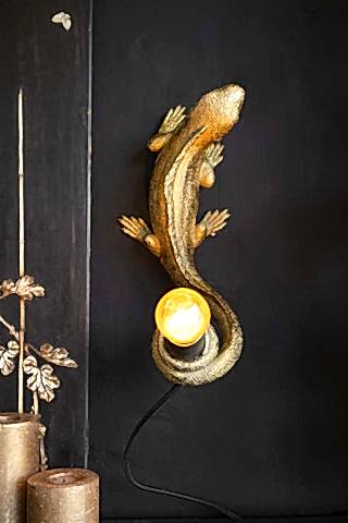 Image of the Gold Lizard Table/Wall Light