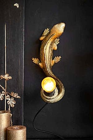 Image of the Gold Lizard Table/Wall Light
