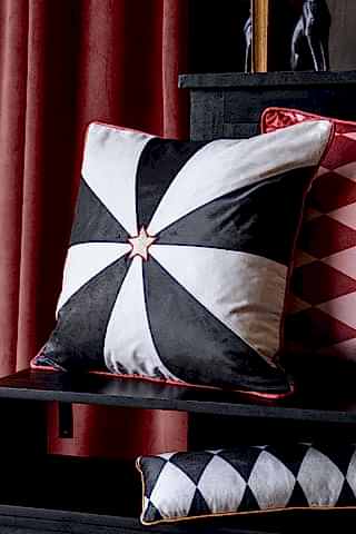 Image of the Monochrome Embroidered Star Cushion