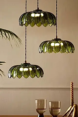 Lifestyle image of the Gold & Green Cluster Desert Island Light
