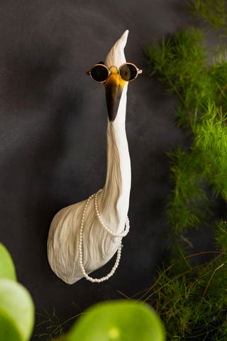 Image of the Quirky Bird With Sunglasses & Necklace Wall Art