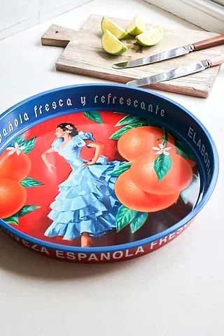 Image of the Flamenco & Oranges Serving Tray