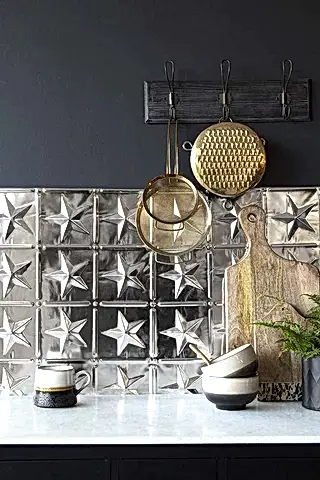 Five Point Star Tin Tile