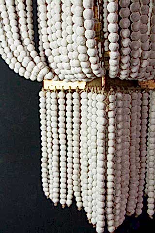 Close-up image of the bottom of the Star Shaped Beaded Statement Chandelier Light