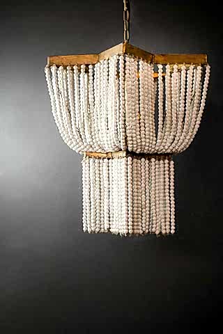 Image of the Star Shaped Beaded Statement Chandelier Light